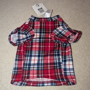 Nwot Pet Pajama Plaid Top Sz S